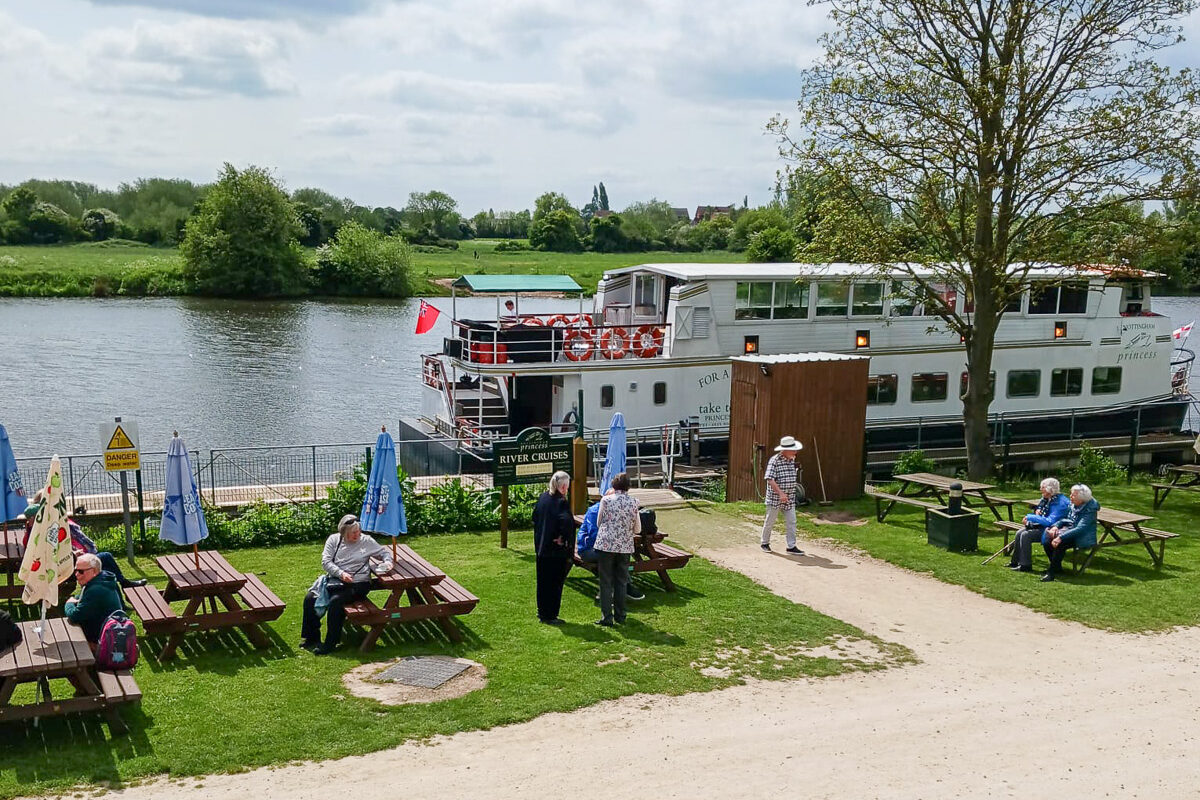 Members waiting to board the cruise on the River Trent